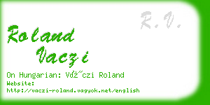 roland vaczi business card